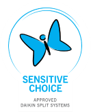 Daikin's split system air conditioners are approved by the Sensitive Choice® program Icon